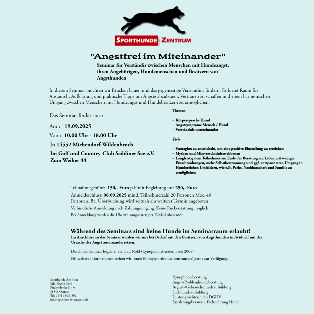Menschen mit Hundeangst, Angsthunde